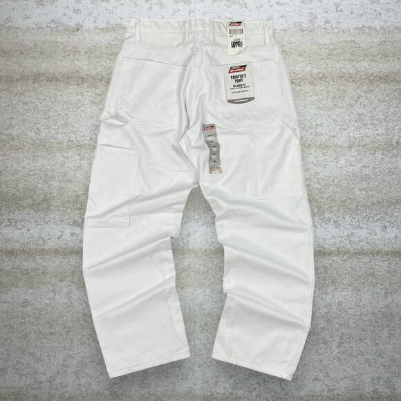Dickies Other - Vintage 90s Dickies Carpenter Pants 32x30 Baggy Wide Leg Fit Snow White Canvas
